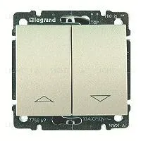 Выключатель управления жалюзи Legrand Galea Life с механич.блокировкой, 10А/250В 775804+771414 775804 + 771414