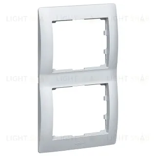 Рамка двойная для вертикального монтажа Legrand Galea Life алюминий 771306 771306