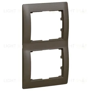 Рамка двойная для вертикального монтажа Legrand Galea Life темная бронза 771206 771206
