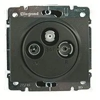 Розетка телевизионная оконечная TV-SAT-FM Legrand Galea Life 775789+771273 775789 + 771273