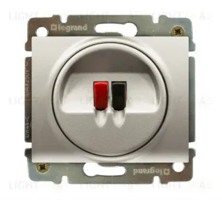 Розетка акустическая на одну колонку Legrand Galea Life (алюминий) 771300+775785 771300 + 775785