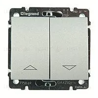 Выключатель управления жалюзи Legrand Galea Life с электрич.блокировкой, 10А/250В 775814+771314 775814 + 771314