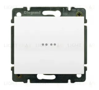 Выключатель одноклавишный с подсветкой Legrand Galea Life 10А/250В (белый) 771034+775600 771034 + 775600