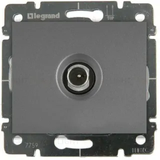 Розетка TV проходная Legrand Galea Life (темная бронза) 775967+771266 775967 + 771266