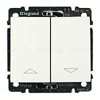 Выключатель управления жалюзи Legrand Galea Life с электрич.блокировкой, 10А/250В 775814+777014 775814 + 777014