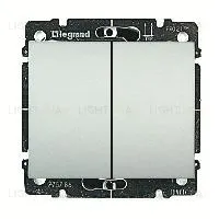 Выключатель двухклавишный Legrand Galea Life 10А/250В 775805+771312 775805 + 771312