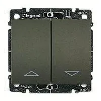 Выключатель управления жалюзи Legrand Galea Life с механич.блокировкой, 10А/250В 775804+771214 775804 + 771214