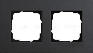 Рамка двухместная Gira Linoleum-Multiplex, антрацит 0212226 0212226