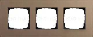 Рамка трехместная Gira Linoleum-Multiplex, светло-коричневый 0213221 0213221