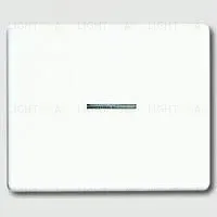 Выключатель одноклавишный с подсветкой универсальный Jung SL 500 (вкл/выкл с 2-х мест), 10А/250В 506u+90+SL590KO5WW 506u + 90 + SL590KO5WW