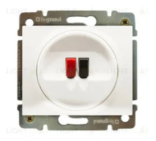 Розетка акустическая на одну колонку Legrand Galea Life (белый) 771000+775785 771000 + 775785