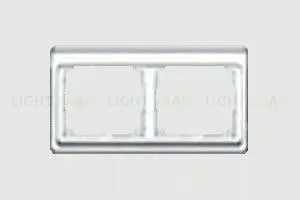 Рамка двойная для горизонтального монтажа Jung SL 500, белое стекло sl5820ww sl5820ww