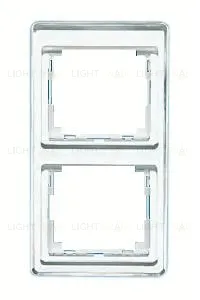 Рамка двойная для вертикального монтажа Jung SL 500, белое стекло sl582ww sl582ww