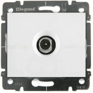 Розетка TV проходная Legrand Galea Life (белый) 775967+777066 775967 + 777066