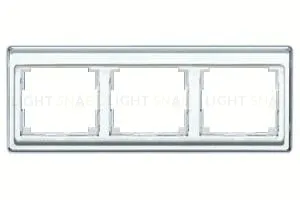 Рамка тройная для горизонтального монтажа Jung SL 500, белое стекло sl5830ww sl5830ww