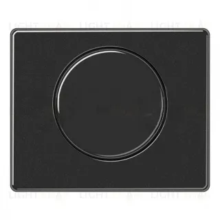 Светорегулятор JUNG универсальный поворотно-нажимной LED 3-100Вт., 20-420Вт ламп накал. и галог., черный глянец 1731DD+SL1540SW 1731DD + SL1540SW