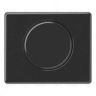 Светорегулятор JUNG поворотно-нажимной LED 3-60Вт., 20-210Вт ламп накал. и галог., черный глянец 1730DD+SL1540SW 1730DD + SL1540SW