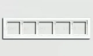 Рамка пятерная Jung LS-design белый глянцевый LSD985WW LSD985WW