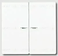 Выключатель двухклавишный с подсветкой Jung, 10А/250В 505U5+ls995ko5ww 505U5 + ls995ko5ww