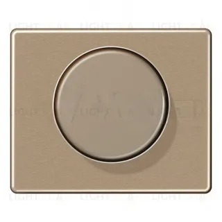 Светорегулятор JUNG универсальный поворотно-нажимной LED 3-100Вт., 20-420Вт ламп накал. и галог., золотая бронза 1731DD+SL1540GB 1731DD + SL1540GB