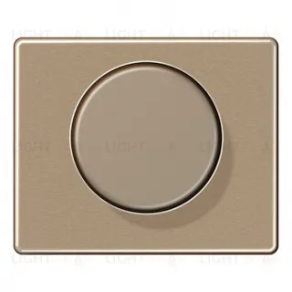Светорегулятор JUNG поворотно-нажимной LED 3-60Вт., 20-210Вт ламп накал. и галог., золотая бронза 1730DD+SL1540GB 1730DD + SL1540GB