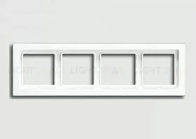 Рамка четверная Jung LS-design белый глянцевый LSD984WW LSD984WW