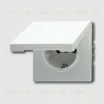 Розетка с заземлением с откидной крышкой Jung 16А/250В LS1520KLWW LS1520KLWW