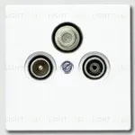 Телевизионная розетка проходная Jung TV-SAT-FM S4110+ls990satww S4110 + ls990satww