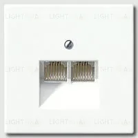 Розетка телефонная двойная Jung RJ11 EPUAE8-8UPO+ls969-2uaww EPUAE8-8UPO + ls969-2uaww