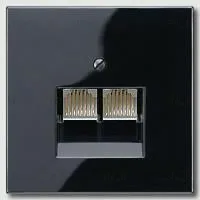 Розетка компьютерная двойная Jung RJ45 6-й кат. epuae8-8upok6+LS969-2UASW epuae8-8upok6 + LS969-2UASW