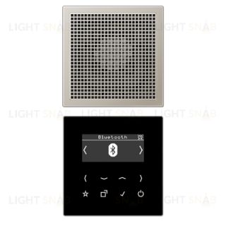 Смарт радио JUNG DAB+Bluetooth моно, черный глянцевый, динамик нержавеющая сталь DABES1BT DABES1BT