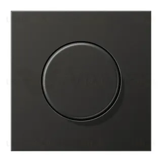 Светорегулятор JUNG универсальный поворотно-нажимной LED 3-100Вт., 20-420Вт ламп накал. и галог., антрацит металл 1731DD+AL1740AN 1731DD + AL1740AN