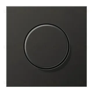 Светорегулятор JUNG поворотно-нажимной LED 3-60Вт., 20-210Вт ламп накал. и галог., антрацит металл 1730DD+AL1740AN 1730DD + AL1740AN