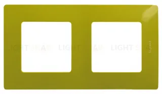 Двухместная рамка Legrand Etika зеленый папоротник 672542 672542