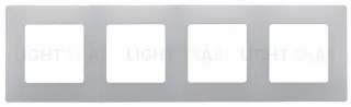 Четырехместная рамка Legrand Etika алюминий 672554 672554