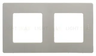 Двухместная рамка Legrand Etika светлая галька 672522 672522