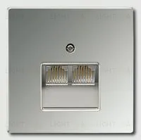 Розетка компьютерная двойная Jung RJ45 6-й кат. epuae8-8upok6+gcr2969-2ua epuae8-8upok6 + gcr2969-2ua