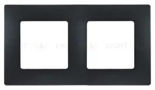 Двухместная рамка Legrand Etika антрацит 672582 672582