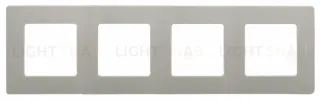 Четырехместная рамка Legrand Etika светлая галька 672524 672524