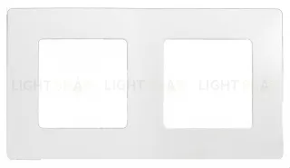 Двухместная рамка Legrand Etika белая 672502 672502