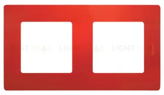 Двухместная рамка Legrand Etika красная 672532 672532