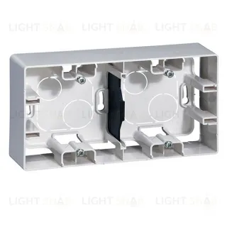 Коробка двойная для накладного монтажа Legrand Etika (белая) 672530 672530