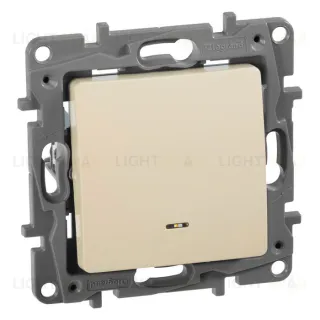 Выключатель-переключатель с подсветкой Legran Etika 10A (слоновая кость) 672315 672315
