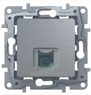 Розетка телефонная RJ11 Legrand Etika (алюминий) 672440 672440