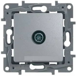 Розетка TV проходная Legrand Etika 15дБ (алюминий) 672463 672463