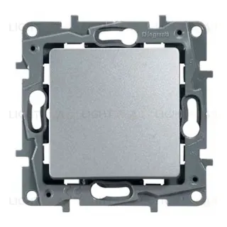 Выключатель одноклавишный на винтах Legran Etika 10A (алюминий) 672401 672401