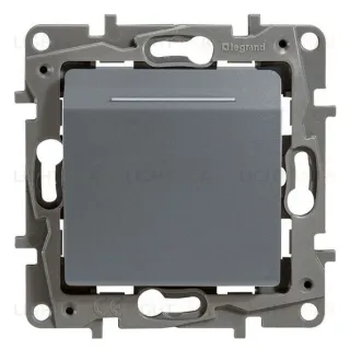 Выключатель карточный с выдержкой времени, с подсветкой 2А/250В Legrand Etika (алюминий) 672493 672493