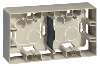 Коробка двойная для накладного монтажа Legrand Etika (слоновая кость) 672540 672540