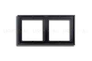 Рамка двойная Jung LS 990 черный глянцевый LS982SW LS982SW