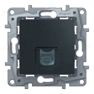 Розетка компьютерная Legrand Etika RJ45 Кат.6 UTP (антрацит) 672653 672653
